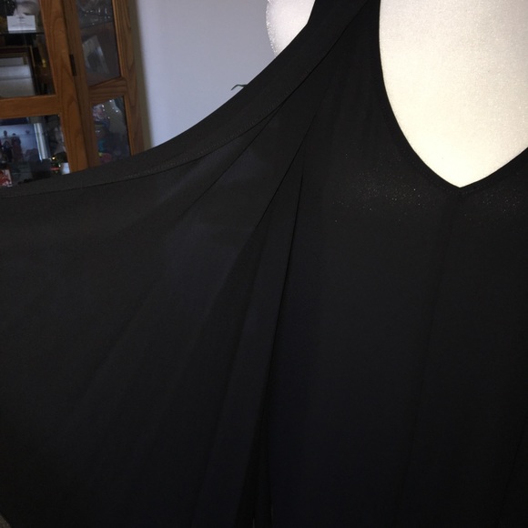 KAREN KANE NWT AUTHENTIC BLACK DRAPE FRONT SLEEVELESS BLOUSE - Picture 10 of 15